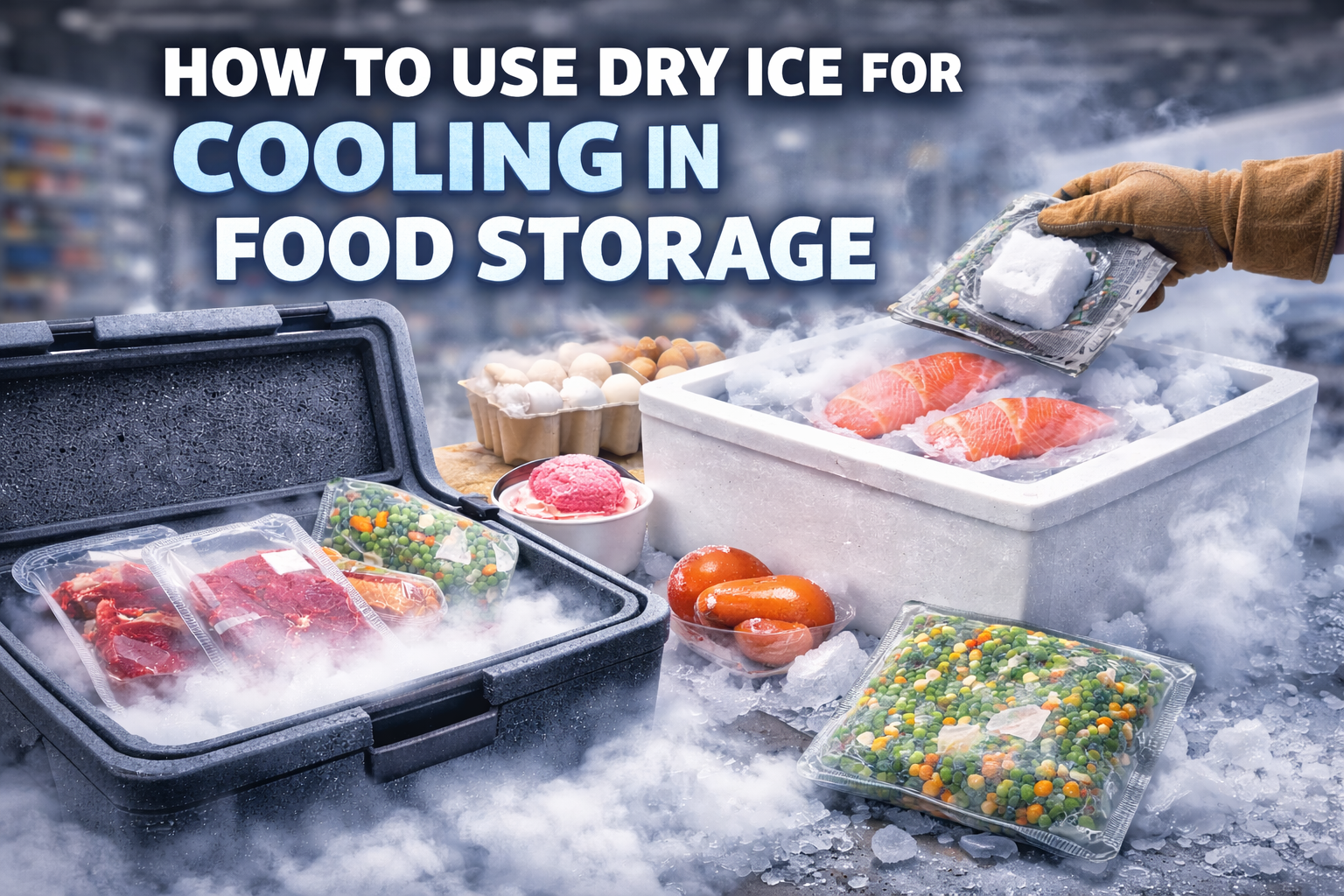 How to store dry ice in a freezer?