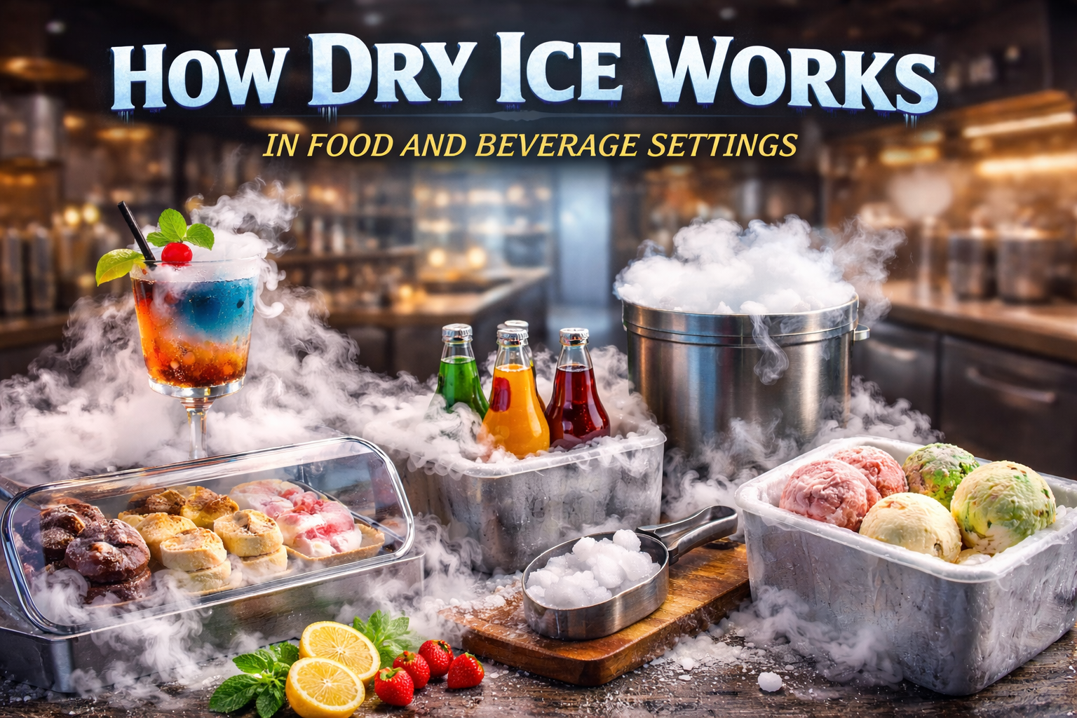 How Dry Ice Works in Food and Beverage Settings