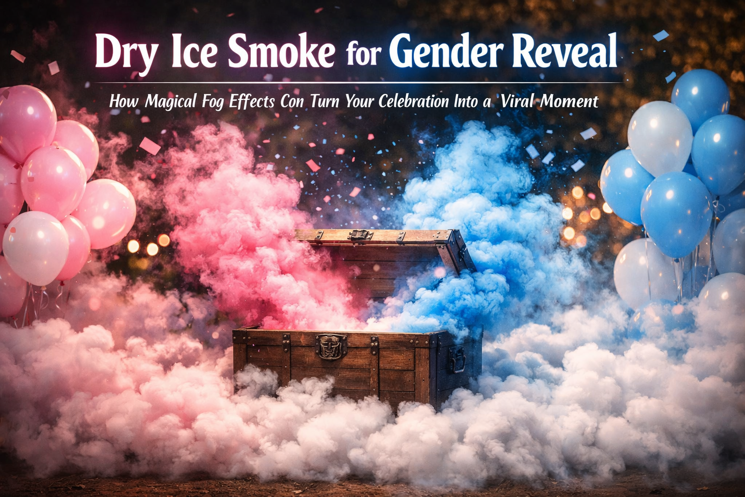 Dry Ice Smoke for Gender Reveal
