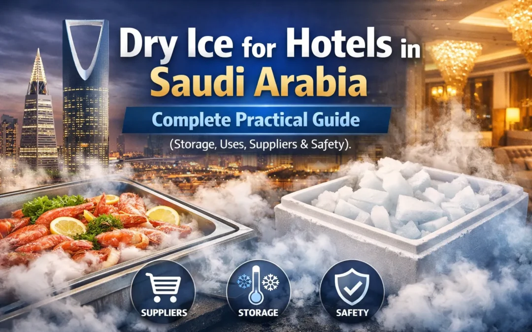 Dry Ice for Hotels in Saudi Arabia: Complete Practical Guide (Storage, Uses, Suppliers & Safety)