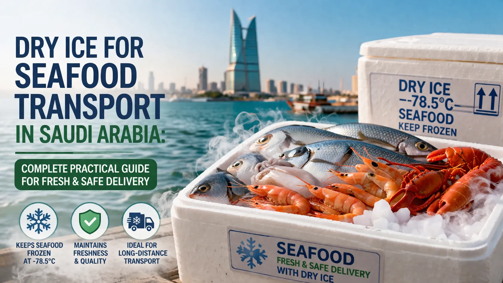 Dry Ice for Seafood Transport in Saudi Arabia