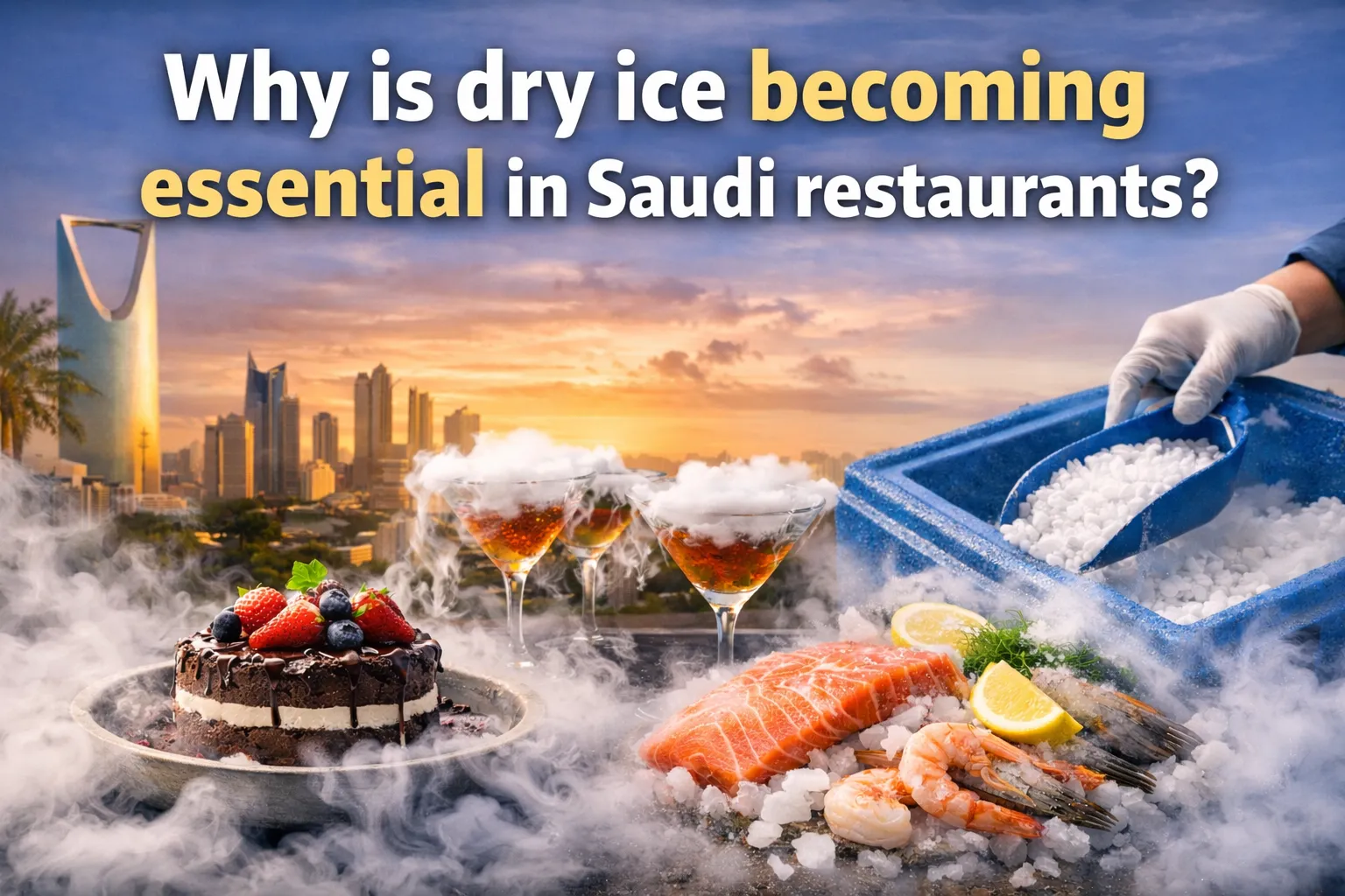 Why is dry ice becoming essential in Saudi restaurants